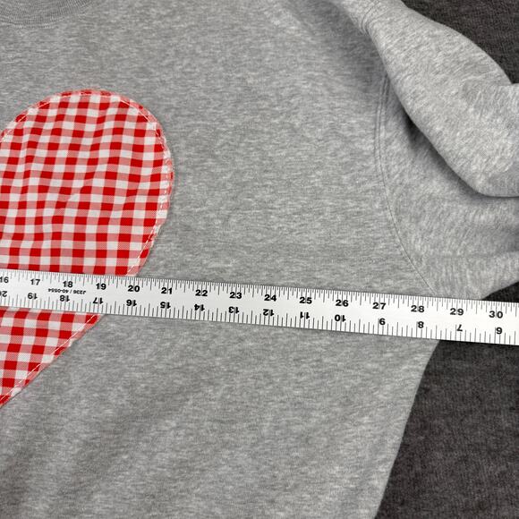 Grayson Threads Womens Gingham Heart Sweater Grey Pullover XL Valentine Holiday - Picture 10 of 11
